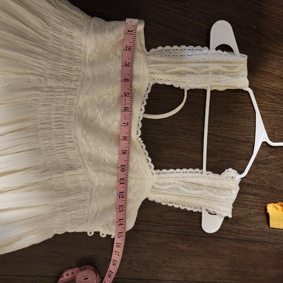 Free People Heartland mini dress NWT White Small missing one lace - Picture 4 of 15